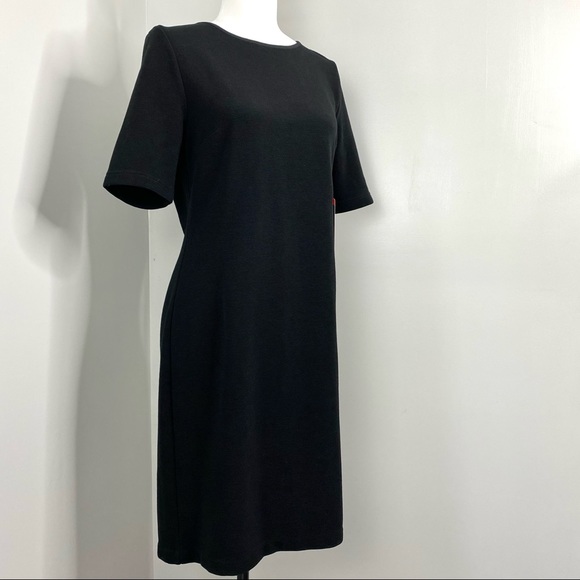 π NWT Womenβs Mario Serrani Italy Black Short Sleeve Ribbed Career Dress Size M - Picture 7 of 10
